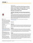 Research paper thumbnail of Vitamin B12 and Folic Acid Improve Gross Motor and Problem-Solving Skills in Young North Indian Children: A Randomized Placebo-Controlled Trial