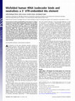 Research paper thumbnail of Misfolded human tRNA isodecoder binds and neutralizes a 3' UTR-embedded Alu element