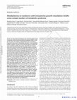 Research paper thumbnail of Metabolomics in newborns with intrauterine growth retardation (IUGR): urine reveals markers of metabolic syndrome