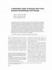 Research paper thumbnail of A Naturalistic Study of Intensive Short-Term Dynamic Psychotherapy Trial Therapy