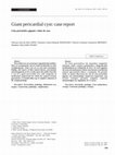 Research paper thumbnail of Giant pericardial cyst: case report