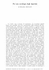 Research paper thumbnail of Per una sociologia degli algoritmi