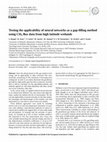 Research paper thumbnail of Testing the applicability of neural networks as a gap-filling method using CH<sub>4</sub> flux data from high latitude wetlands