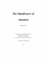 Research paper thumbnail of The significance of attention