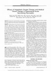 Research paper thumbnail of Efficacy of Hyperbaric Oxygen Therapy and Medical Ozone Therapy in Experimental Acute Necrotizing Pancreatitis