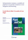 Research paper thumbnail of Soil penetration resistance, a suitable soil property to account for variations in root elongation and branching