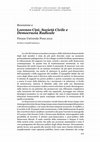 Research paper thumbnail of Recensione a Lorenzo Cini "Società Civile e Democrazia Radicale", Firenze University Press 2012