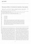 Research paper thumbnail of Remanence effects in the electrical resistivity of spin glasses