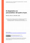 Research paper thumbnail of El diagnóstico en psicoanálisis: del quién al qué