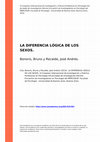 Research paper thumbnail of La diferencia lógica de los sexos