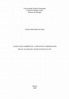 Research paper thumbnail of Monografia - Educação Ambiental: conceitos e abordagens pelos alunos de licenciatura da UFF