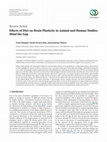 Research paper thumbnail of Effects of diet on brain plasticity in animal and human studies: mind the gap