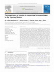 Research paper thumbnail of The importance of cenotes in conserving bat assemblages in the Yucatan, Mexico