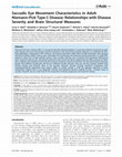 Research paper thumbnail of Saccadic eye movement characteristics in adult Niemann-Pick Type C disease: relationships with disease severity and brain structural measures