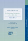 Research paper thumbnail of Evaluation and Management of Low Back Pain Evidence Review EVIDENCE REVIEW APS Clinical Guideline for the Evaluation and Management of Low Back Pain