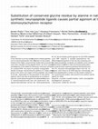 Research paper thumbnail of Substitution of conserved glycine residue by alanine in natural and synthetic neuropeptide ligands causes partial agonism at the stomoxytachykinin receptor