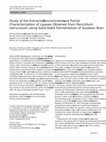 Research paper thumbnail of Study of the Extraction, Concentration, and Partial Characterization of Lipases Obtained from Penicillium verrucosum using Solid-State Fermentation of Soybean Bran