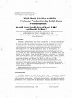 Research paper thumbnail of High-yield bacillus subtilis protease production by solid-state fermentation