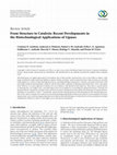 Research paper thumbnail of From Structure to Catalysis: Recent Developments in the Biotechnological Applications of Lipases