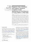 Research paper thumbnail of Respiratory sinus arrhythmia and tympanic membrane compliance predict spontaneous eye gaze behaviors in young children: A pilot study