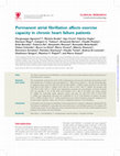 Research paper thumbnail of Permanent atrial fibrillation affects exercise capacity in chronic heart failure patients