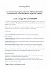 Research paper thumbnail of Seminario "La memoria di un sogno: produzione didattica alternativa e sperimentazione scolastica a Milano negli anni Settanta" (Fondazione ISEC, Sesto San Giovanni/MI, 2 maggio 2016)