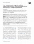 Research paper thumbnail of Nest defence, enemy recognition and nest inspection behaviour of experimentally parasitized Reed Warblers Acrocephalus scirpaceus: Capsule Reed Warblers in a regularly parasitized population do not recognize Cuckoo Cuculus canorus as a special enemy and do not change their behaviour at nest immed...