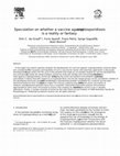 Research paper thumbnail of Speculation on whether a vaccine against cryptosporidiosis is a reality or fantasy