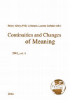 Research paper thumbnail of Continuities and Changes of Meaning (DWJ 1, 2016)