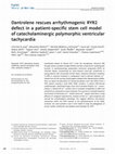 Research paper thumbnail of Dantrolene rescues arrhythmogenic RYR2 defect in a patient-specific stem cell model of catecholaminergic polymorphic ventricular tachycardia