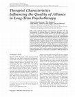 Research paper thumbnail of Therapist characteristics influencing the quality of alliance in long-term psychotherapy