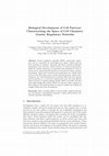 Research paper thumbnail of Biological Development of Cell Patterns: Characterizing the Space of Cell Chemistry Genetic Regulatory Networks