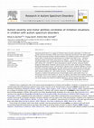 Research paper thumbnail of Autism severity and motor abilities correlates of imitation situations in children with autism spectrum disorders