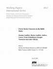 Research paper thumbnail of Forest-Sector Concerns in the Baltic States: Implications for an Expanded European Union