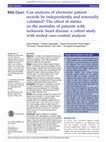 Research paper thumbnail of Can analyses of electronic patient records be independently and externally validated? The effect of statins on the mortality of patients with ischaemic heart disease: a cohort study with nested case-control analysis