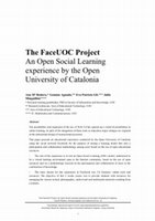 Research paper thumbnail of The FaceUOC Project: An Open Social Learning experience by the Open University of Catalonia