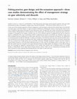 Research paper thumbnail of Fishing practice, gear design, and the ecosystem approach three case studies demonstrating the effect of management strategy on gear selectivity and discards