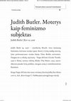 Research paper thumbnail of 2016. "Judith Butler - Moterys kaip feminizmo subjektas". In: Doxa.lt