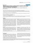 Research paper thumbnail of Measurement of tissue cortisol levels in patients with severe burns: a preliminary investigation