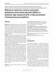 Research paper thumbnail of Reference values for urinary neutrophil gelatinase-associated lipocalin (NGAL) in pediatric age measured with a fully automated chemiluminescent platform