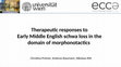 Research paper thumbnail of Therapeutic responses to Early Middle English schwa loss in the domain of morphonotactics