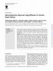 Research paper thumbnail of Spironolactone improves lung diffusion in chronic heart failure