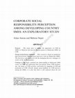 Research paper thumbnail of Corporate Social Responsibility Perception Among Developing Country Smes: An Exploratory Study