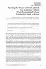 Research paper thumbnail of Hearing the Voices of Youth at Risk for Academic Failure: What Professional School Counselors Need to Know