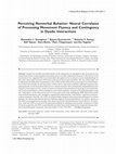 Research paper thumbnail of Perceiving nonverbal behavior: Neural correlates of processing movement fluency and contingency in dyadic interactions