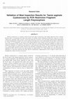 Research paper thumbnail of Validation of meat inspection results for Taenia saginata cysticercosis by PCR-restriction fragment length polymorphism