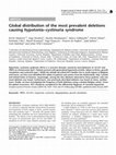 Research paper thumbnail of Global distribution of the most prevalent deletions causing hypotonia–cystinuria syndrome