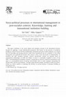 Research paper thumbnail of Socio-political processes in international management in post-socialist contexts: Knowledge, learning and transnational institution building