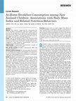 Research paper thumbnail of At-Home Breakfast Consumption among New Zealand Children: Associations with Body Mass Index and Related Nutrition Behaviors