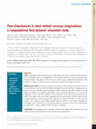 Research paper thumbnail of Flow disturbances in stent-related coronary evaginations: a computational fluid-dynamic simulation study